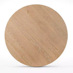 Table de salle à manger ronde moderne sur pied de 47 po avec finition grain de bois, Table de cuisine ronde pour 4 personnes pour salle à manger ou petits espaces-Panipeachy