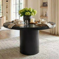 Modern 47 Round Pedestal Dining Table with Wood Grain Finish, 4-Person Round Kitchen Table for Dining Room or Small Spaces-Panipeachy