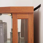 MAYEERTY Meuble d'Angle Cuisine MDF+Placage Bois Étagères Réglables Gain de Place
