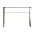 HomeRoots 43 Clear and Gold Glass Console Table With Shelves
