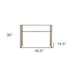 Console de table HomeRoots 43 avec étagères en verre transparent et doré