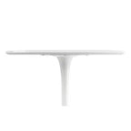 HomeRoots Table à manger 36 po en métal blanc