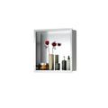 304 Stainless Steel No Tile Shower Niche, Waterproof Recessed Wall Shelf, Brushed Finish, for Bathroom Storage, Multiple Sizes & Compartments