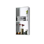 Niche de douche encastrable en acier inoxydable 304, sans carrelage, étanche, finition brossée, pour rangement de salle de bain, plusieurs tailles et compartiments
