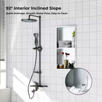 Niche de douche encastrable en acier inoxydable 304, sans carrelage, étanche, finition brossée, pour rangement de salle de bain, plusieurs tailles et compartiments