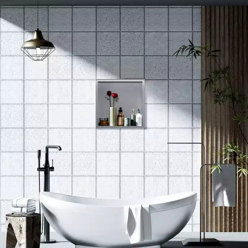 Niche de douche encastrable en acier inoxydable 304, sans carrelage, étanche, finition brossée, pour rangement de salle de bain, plusieurs tailles et compartiments