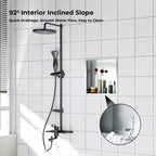 Niche de douche encastrable en acier inoxydable 304, sans carrelage, étanche, finition brossée, pour rangement de salle de bain, plusieurs tailles et compartiments