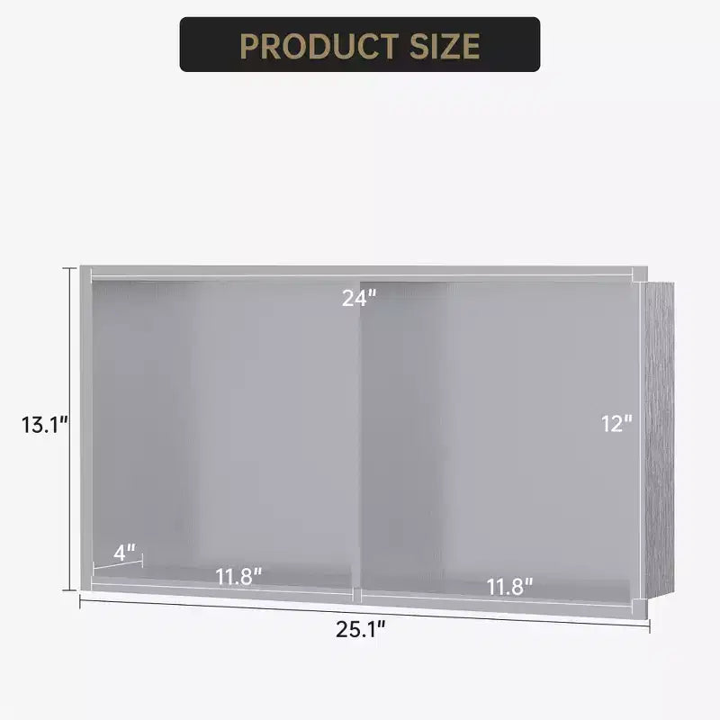 Niche de douche encastrable en acier inoxydable 304, sans carrelage, étanche, finition brossée, pour rangement de salle de bain, plusieurs tailles et compartiments