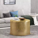 Christopher Knight Home Aria Modern Iron Round Drum Accent Coffee Tab