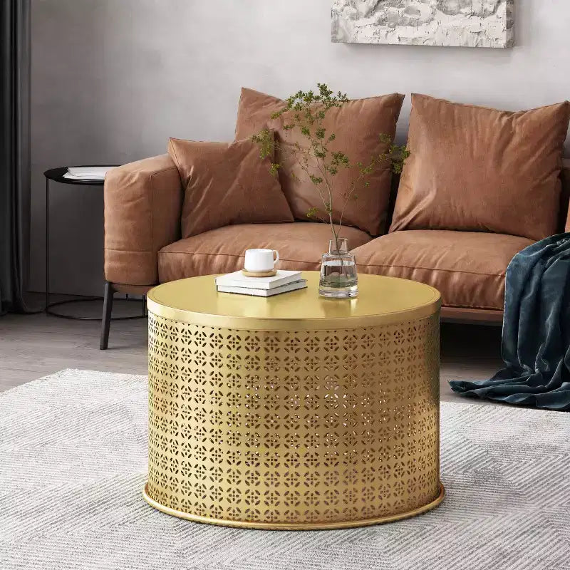 Table d'appoint ronde moderne en fer Christopher Knight Home Aria