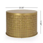 Table d'appoint ronde moderne en fer Christopher Knight Home Aria