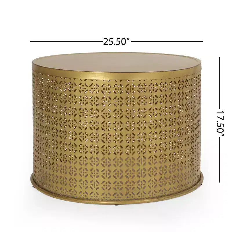 Table d'appoint ronde moderne en fer Christopher Knight Home Aria