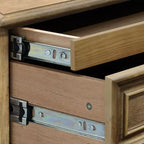 Table de Chevet Rustique de Ferme à 2 Tiroirs pour Chambre à Coucher ou Salon