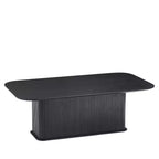 Table basse Plateau en bois de chêne noir et piètement en métal noir