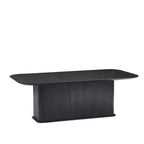 Table basse Plateau en bois de chêne noir et piètement en métal noir