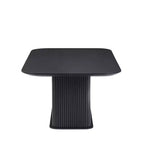 Table basse Plateau en bois de chêne noir et piètement en métal noir