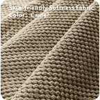 Pouf de rangement carré capitonné GDFStudio Sapir avec clous décoratifs