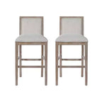 Christopher Knight Home Ren Tabourets de bar rembourrés en bois d'hévéa modernes (lot de 2)