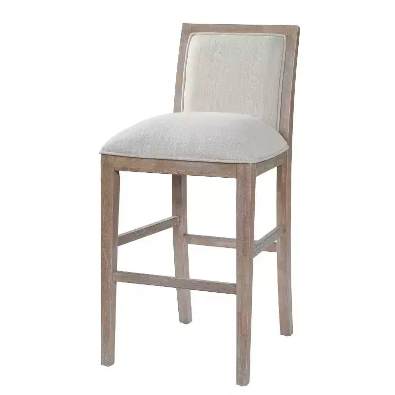 Christopher Knight Home Ren Tabourets de bar rembourrés en bois d'hévéa modernes (lot de 2)
