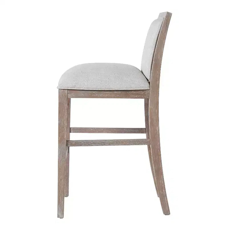 Christopher Knight Home Ren Tabourets de bar rembourrés en bois d'hévéa modernes (lot de 2)