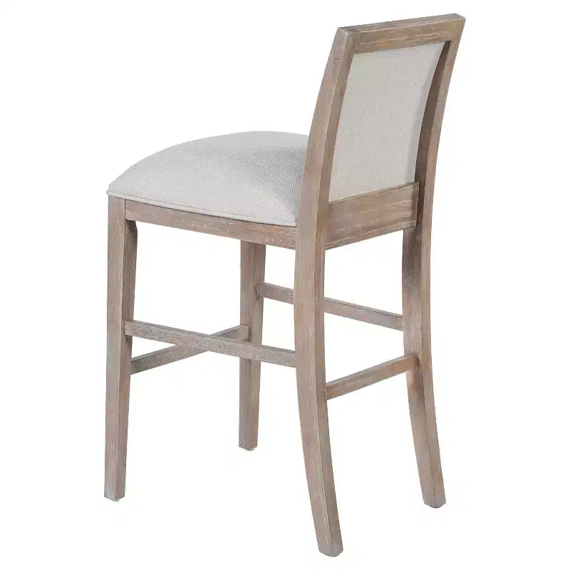 Christopher Knight Home Ren Tabourets de bar rembourrés en bois d'hévéa modernes (lot de 2)
