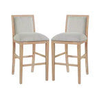 Christopher Knight Home Ren Tabourets de bar rembourrés en bois d'hévéa modernes (lot de 2)