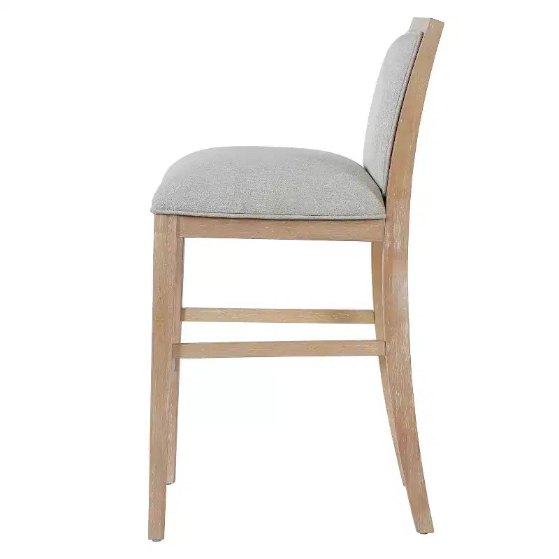 Christopher Knight Home Ren Tabourets de bar rembourrés en bois d'hévéa modernes (lot de 2)