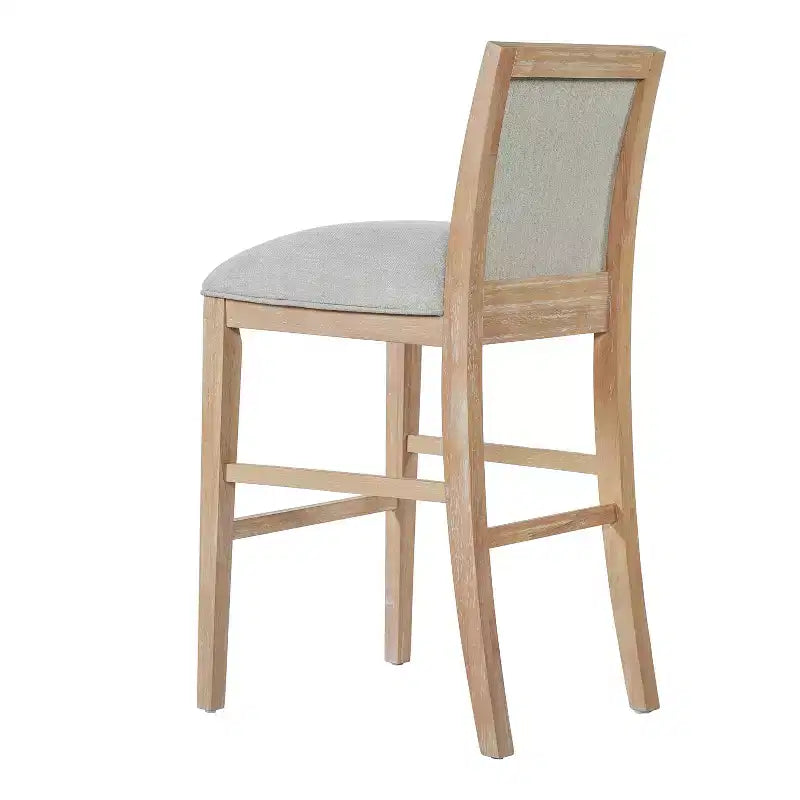 Christopher Knight Home Ren Tabourets de bar rembourrés en bois d'hévéa modernes (lot de 2)