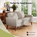 Canapé 2 places Dyonery 68 pour salon, canapés profonds modernes du milieu du siècle pour meubles d'appartement, canapés-lits 2 places confortables