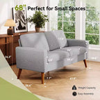 Canapé 2 places Dyonery 68 pour salon, canapés profonds modernes du milieu du siècle pour meubles d'appartement, canapés-lits 2 places confortables