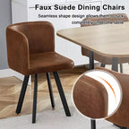 Ensemble de salle à manger 7 pièces Mauricio Modern GDFStudio avec table en bois, structure en métal et revêtement en similicuir
