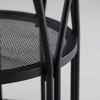 Table à manger ronde moderne 47" pour 4 à 6 personnes, table de cuisine circulaire avec étagère de rangement et cadre en métal robuste pour salle à manger et appartement