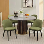 Lot de 2 chaises de salle à manger modernes en tissu, chaises de dîner à dossier haut avec cadre en bois robuste pour la maison, la cuisine et un usage commercial.