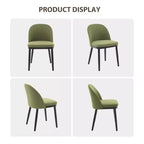 Lot de 2 chaises de salle à manger modernes en tissu, chaises de dîner à dossier haut avec cadre en bois robuste pour la maison, la cuisine et un usage commercial.