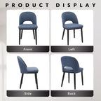 Lot de 2 chaises de salle à manger modernes en tissu, chaises de dîner à dossier haut avec cadre en bois robuste pour la maison, la cuisine et un usage commercial.