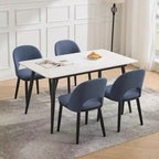 Lot de 2 chaises de salle à manger modernes en tissu, chaises de dîner à dossier haut avec cadre en bois robuste pour la maison, la cuisine et un usage commercial.