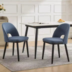Set of 2 Modern Fabric Dining Chairs, Sturdy Wooden Frame High Back Dinner Chairs for Home Kitchen & Commercial Use