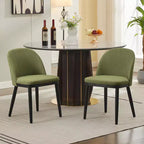 Lot de 2 chaises de salle à manger modernes en tissu, chaises de dîner à dossier haut avec cadre en bois robuste pour la maison, la cuisine et un usage commercial.