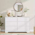 GustoWave Modern Closet, Wooden Storage Dresser with 6 Drawers for Bedroom, Living Room, Hallway, White