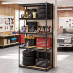 Gymax Étagère de garage à 5 niveaux 1000 kg robuste en métal pour garde-manger