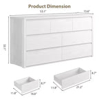 Commode large à 7 tiroirs pour chambre à coucher, commode moderne en bois, grand meuble de rangement pour salon et entrée