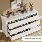 Commode large à 7 tiroirs pour chambre à coucher, commode moderne en bois, grand meuble de rangement pour salon et entrée