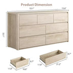 Commode large à 7 tiroirs pour chambre à coucher, commode moderne en bois, grand meuble de rangement pour salon et entrée