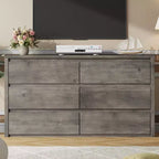 Wide 7-Drawer Dresser for Bedroom, Modern Wood Chest of Drawers, Large Storage Organizer Cabinet Furniture for Living Room and Entryway