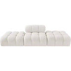 Canapé modulable 3 pièces Meridian Furniture Ames 102 en tissu bouclé