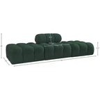 Canapé modulable 3 pièces Meridian Furniture Ames 102 en tissu bouclé