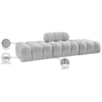 Canapé modulable 3 pièces Meridian Furniture Ames 102 en tissu bouclé