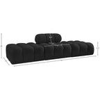 Canapé modulable 3 pièces Meridian Furniture Ames 102 en tissu bouclé