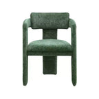 Chaise de salle à manger Brenda en tissu chenille vert de Meridian Furniture, lot de 2
