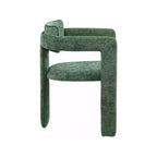 Chaise de salle à manger Brenda en tissu chenille vert de Meridian Furniture, lot de 2